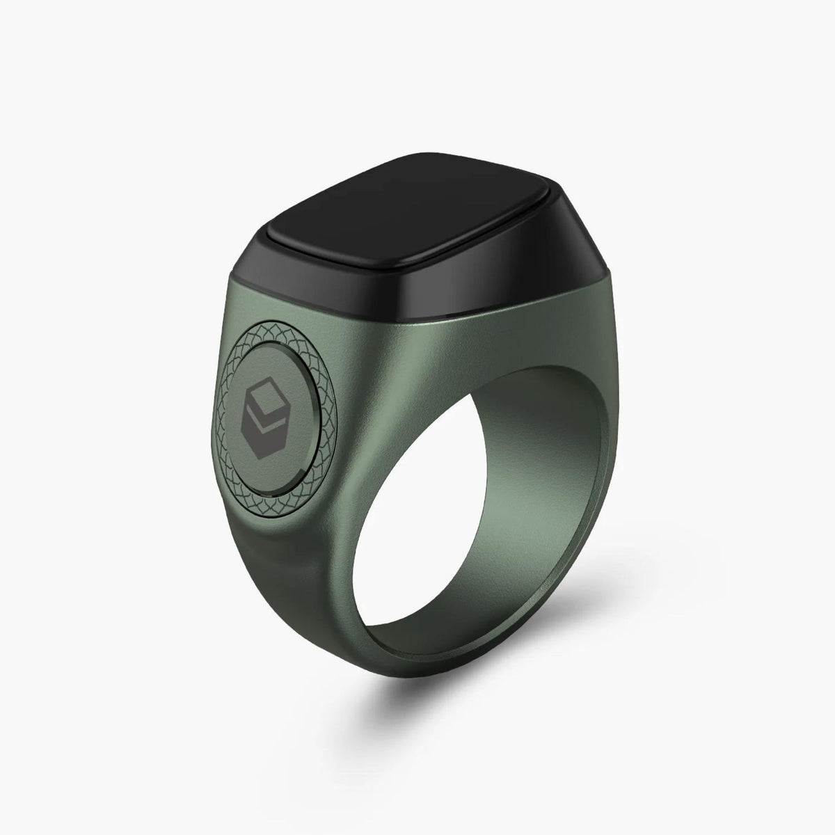 Smart Zikir Dark Green Aluminum Islamic Ring