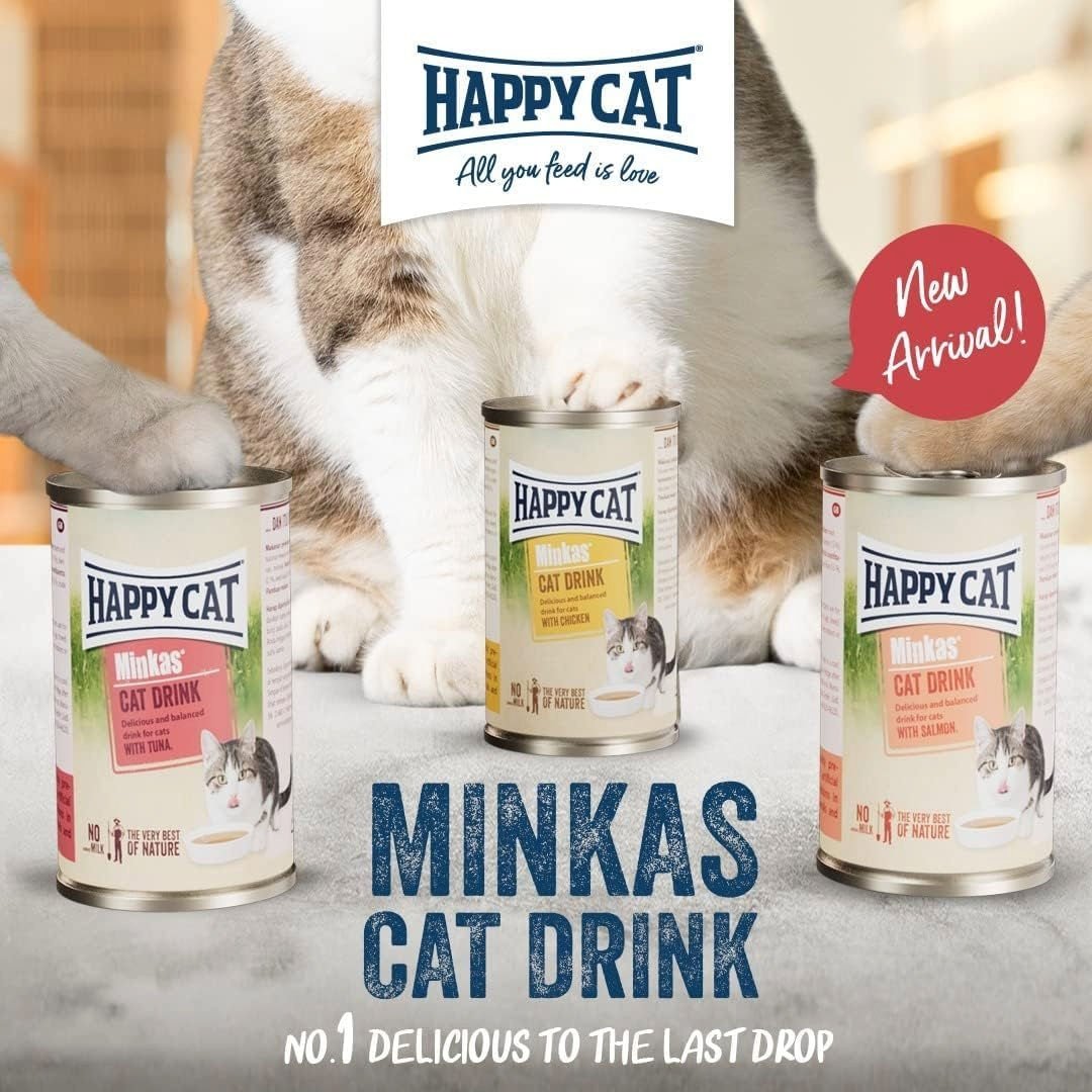 Happy Cat Minkas Chicken Drink Cat Treat For Cats 1+ Year Old, 135ml