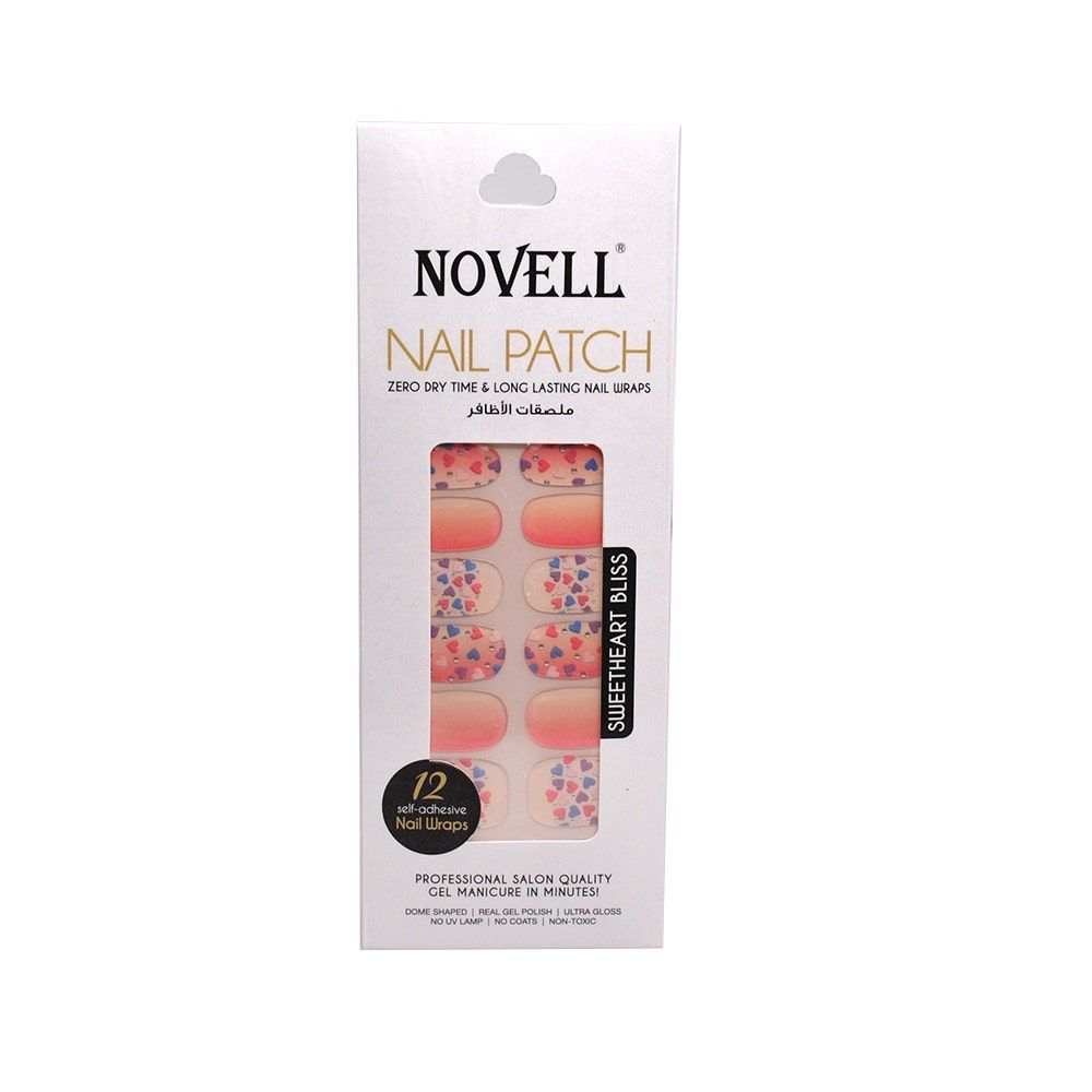 Novell Self-Adhesive Nail Patch, 12 Pieces