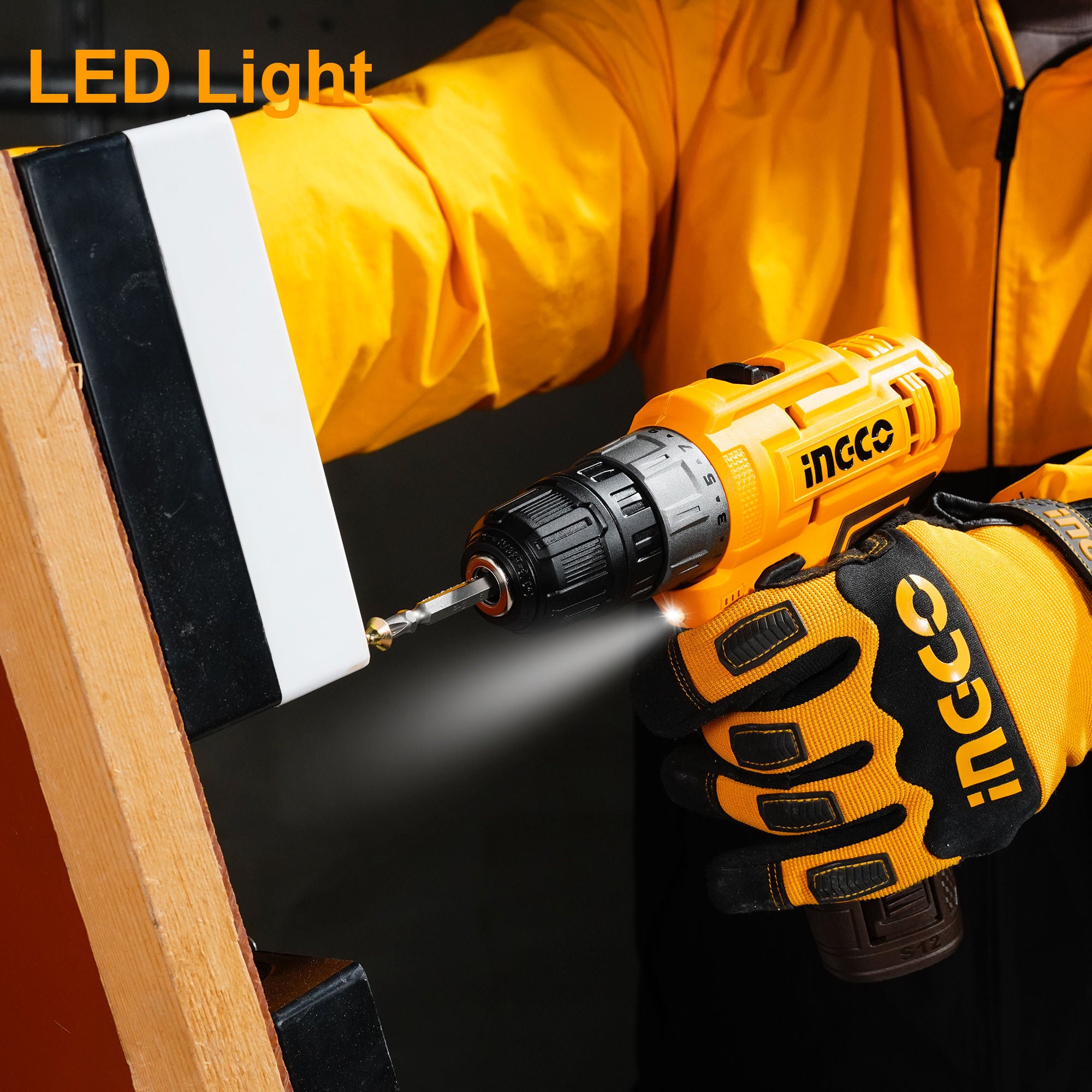 INGCO 12V Cordless Impact Drill Kit, 20Nm, 2-Speed with USB-C Batteries & Carry Case