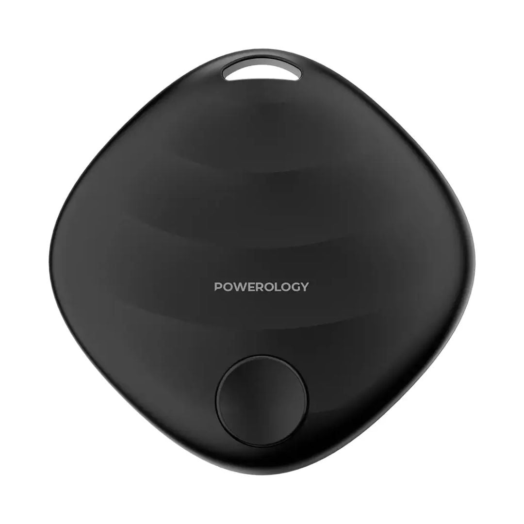Powerology Smart Tag, Bluetooth V5.3, Apple Find My, Black