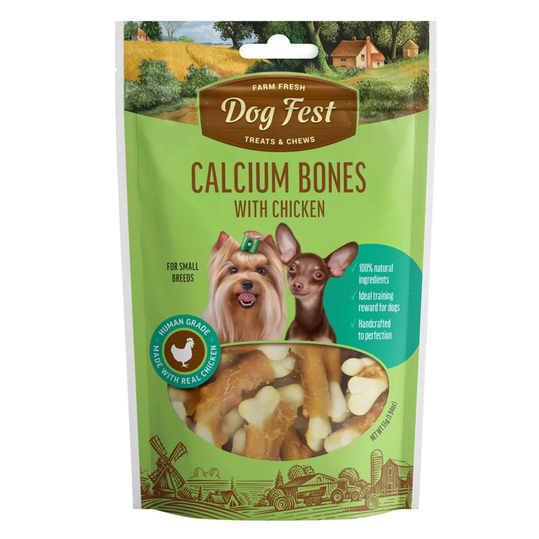 Dog Fest Calcium Bones With Chicken For Mini Dogs, 55gm