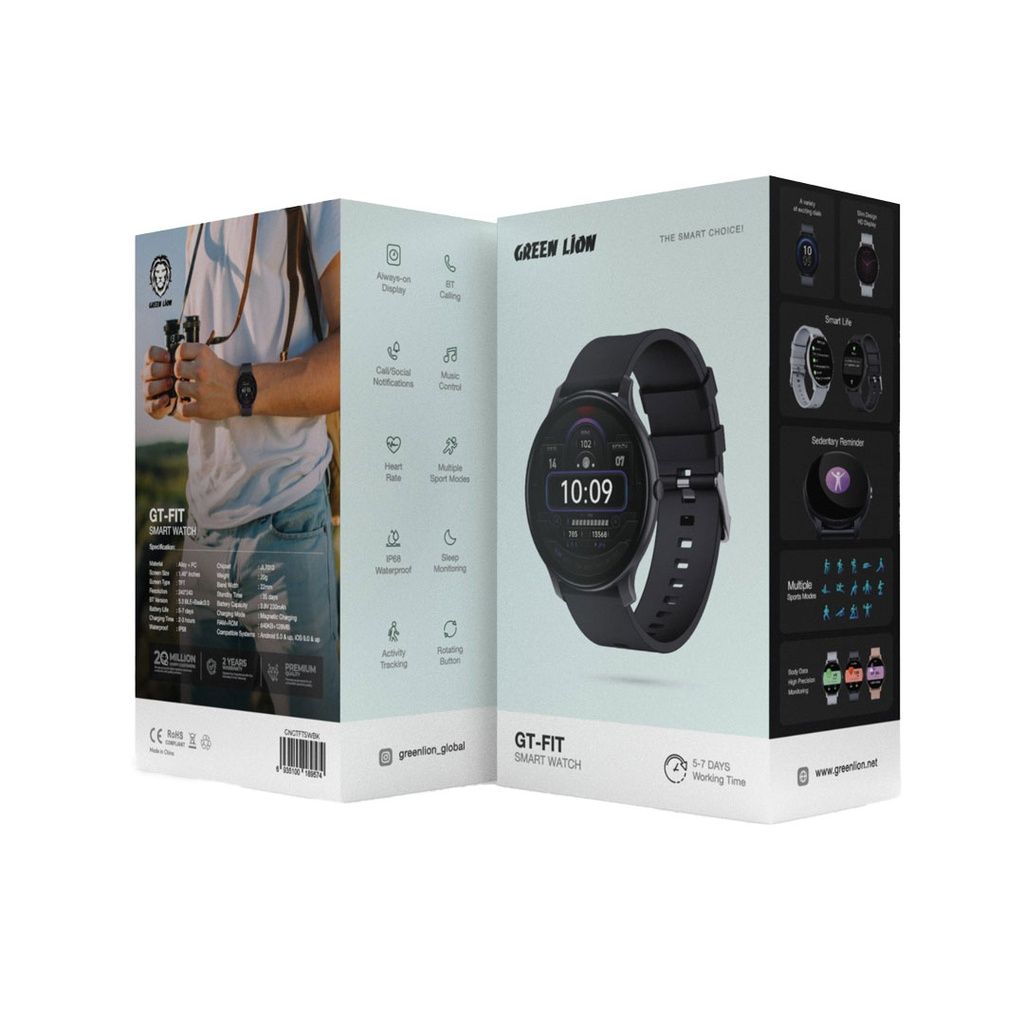 Green Lion GT-FIT Smart Watch - Silver
