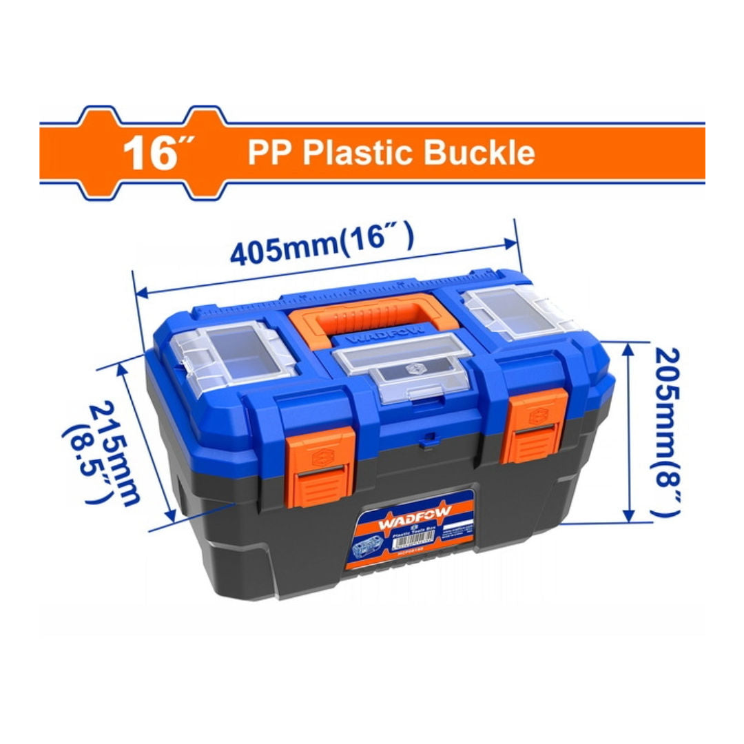 WADFOW 16" Plastic Tool Box, 405×215×205 mm