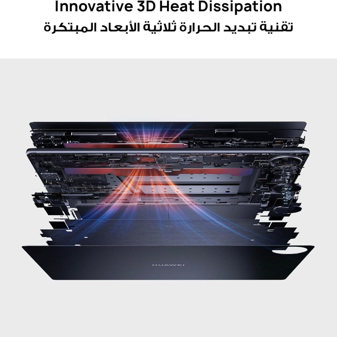 Huawei MatePad Pro WEB-W09-13.2 بوصة شاشة OLED PaperMatte مرنة، ذاكرة وصول عشوائي 12 جيجابايت، سعة تخزين 512 جيجابايت، لون ذهبي فاخر