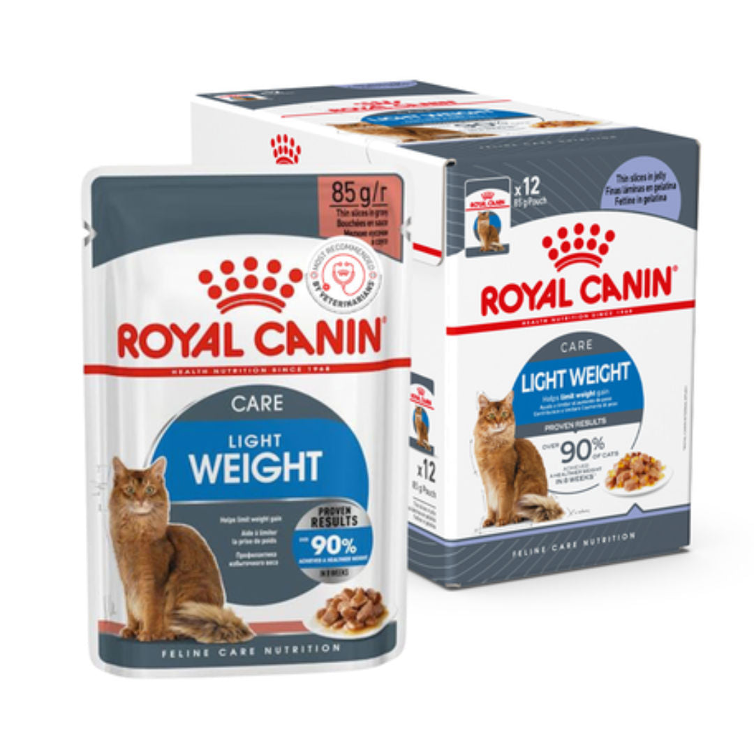 Royal Canin Feline Care Nutrition Light Weight Care Wet Cat Food Pouches, 12x85gm