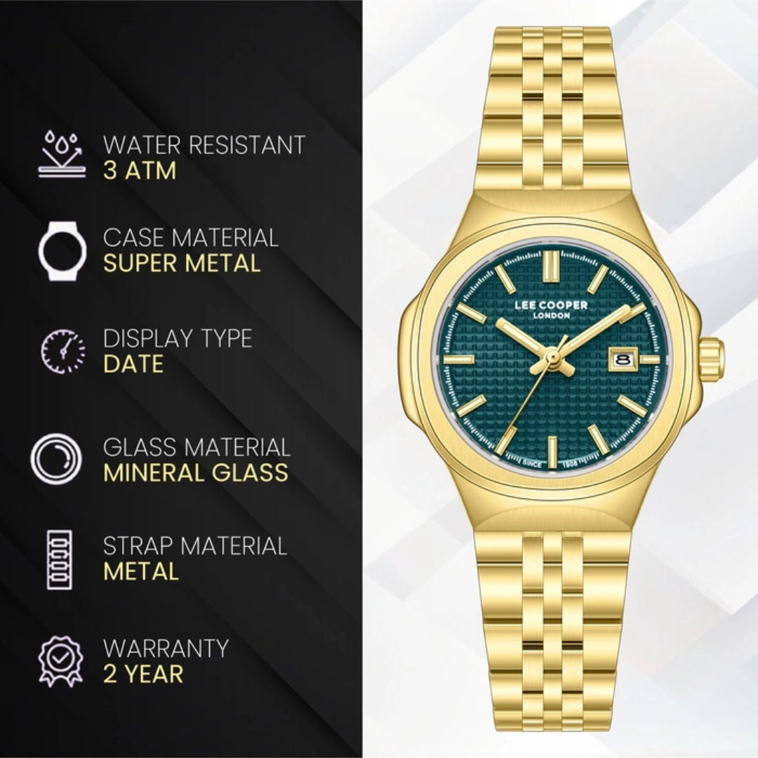 Lee Cooper Women's Super Metal Case Watch, LC08394 Series