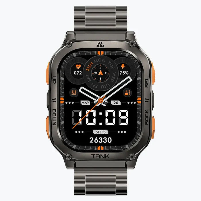 KOSPET Tank M3 Ultra 2 Special Edition GPS Smartwatch with 1.96” AMOLED Display, Bluetooth Calling, Military Grade & 5ATM Waterproof