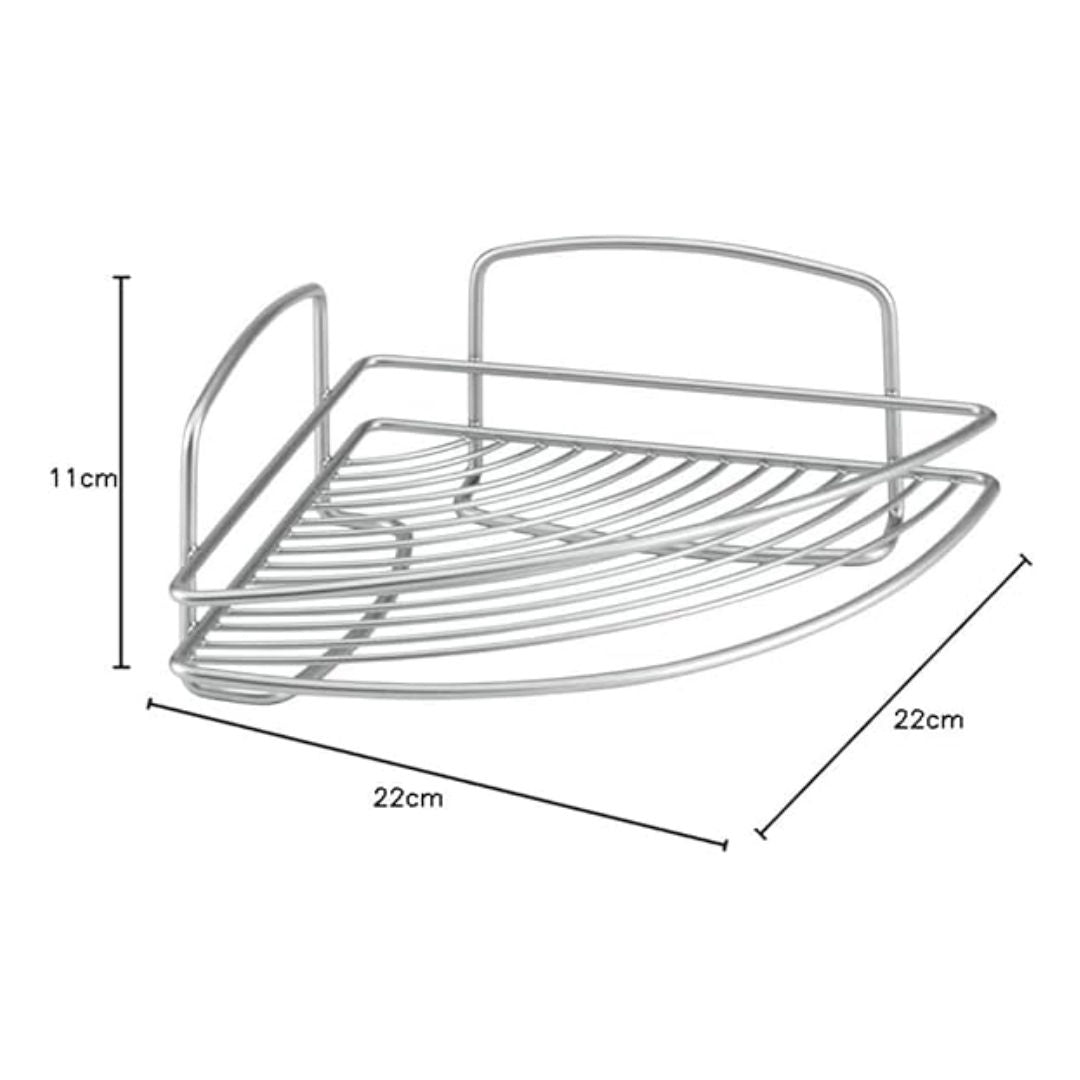 Metaltex Brass Onda Corner Side Rack,1 Tier