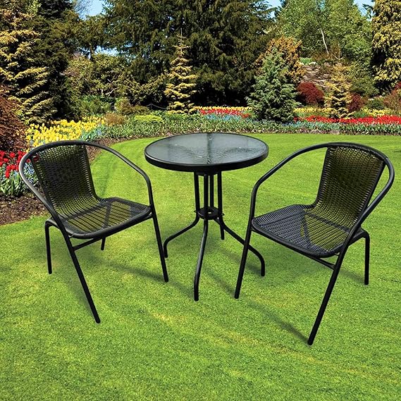 TNC Outdoor Furniture Set - 2 Arm Chairs & Coffee Table, TC‑22088