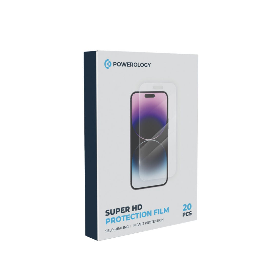 Powerology Super HD Protection Film 20Pcs, Clear