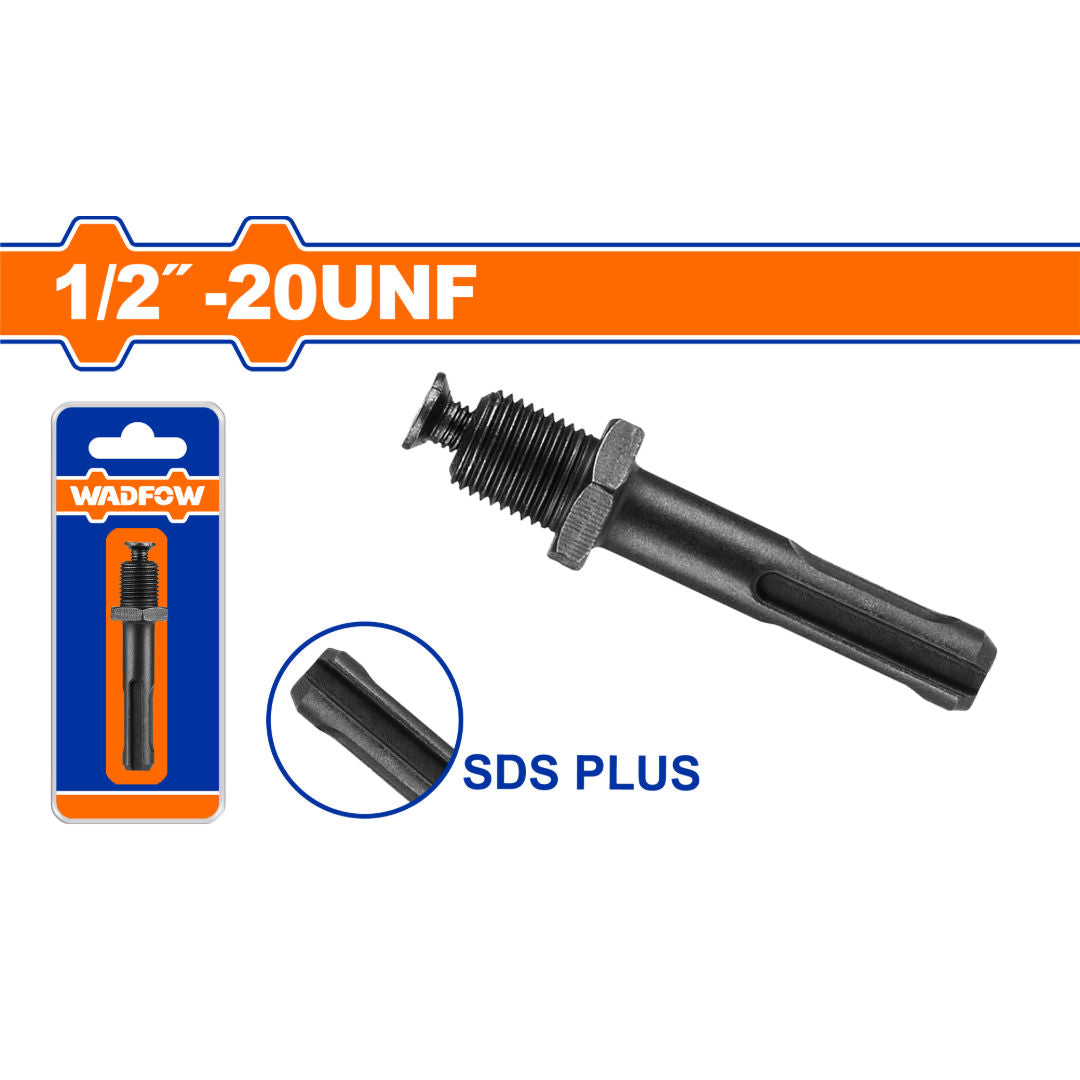 WADFOW SDS Plus Chuck Adaptor, SDS-Plus Shank to 1/2"-20 UNF