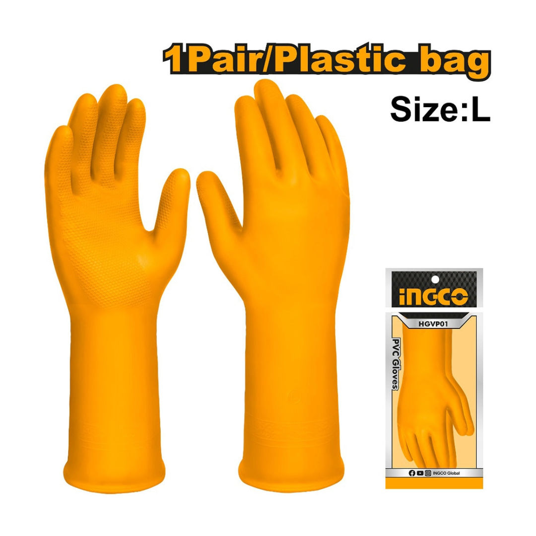 INGCO PVC Gloves, Size L