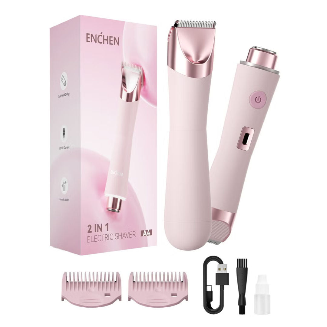 ENCHEN A4 2-in-1 Electric Shaver & Body Trimmer, 8500RPM, IPX7 Waterproof, USB Type-C