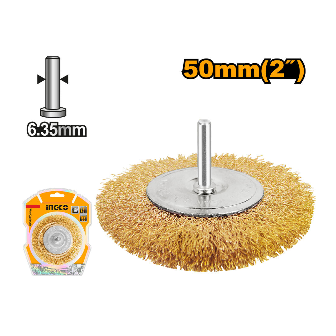 INGCO Wire Wheel, Shank 1/4"