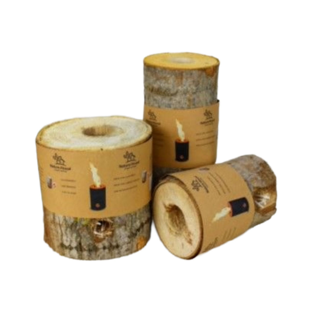 Citronella Wood Torch with Natural Wax, Outdoor Viking Wood Torch, 18x28cm