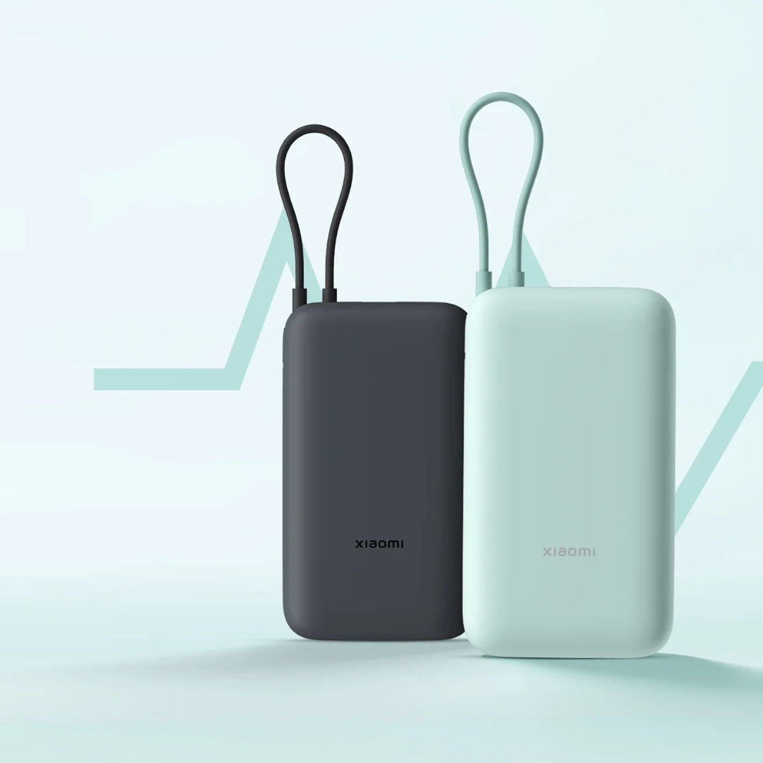 Xiaomi Power Bank 20000mAh with Integrated USB-C Cable 22.5W Fast Charging, Dark Gray