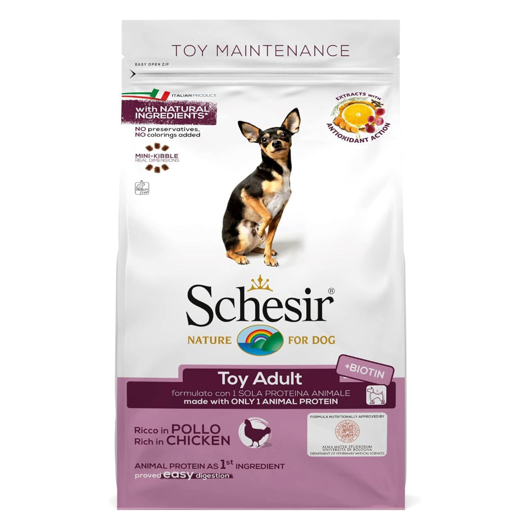 Schesir Toy Adult Maintenance with Chicken Dry Dog Food, 2kg