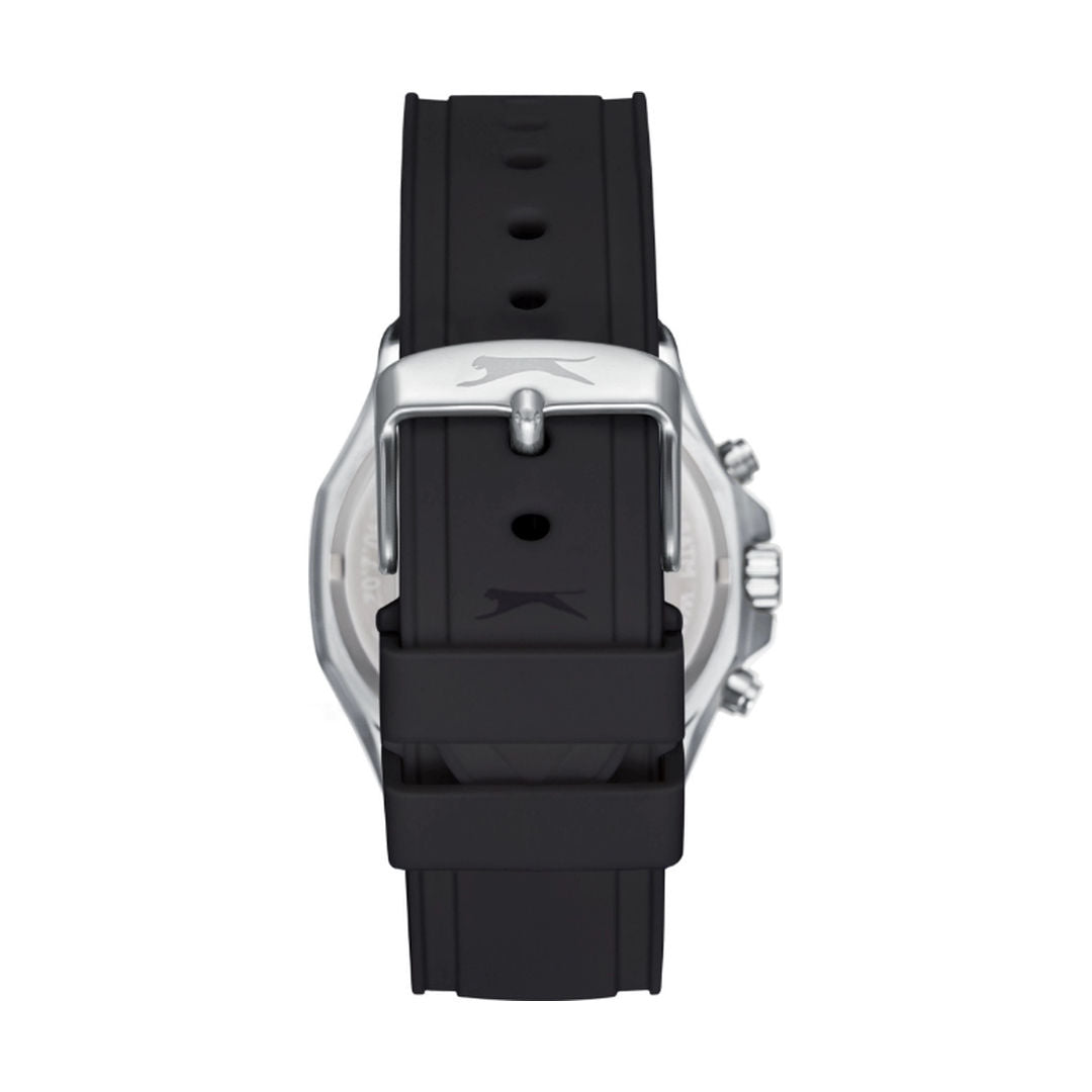 Slazenger Gents Multifunction Analog Watch with Silicone Band, 44mm