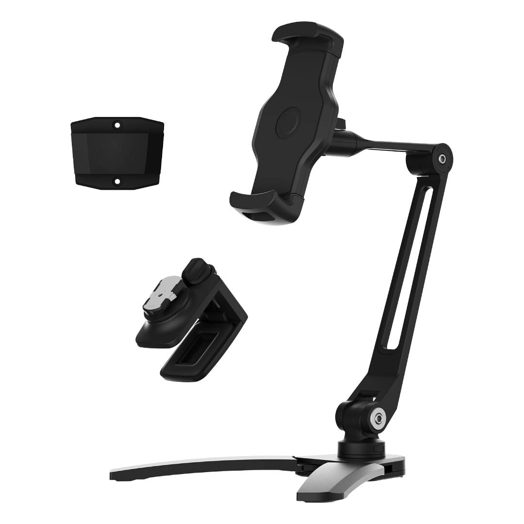 Powerology Solid Alloy Aluminum 360° Rotatable Suction Phone Holder, Black