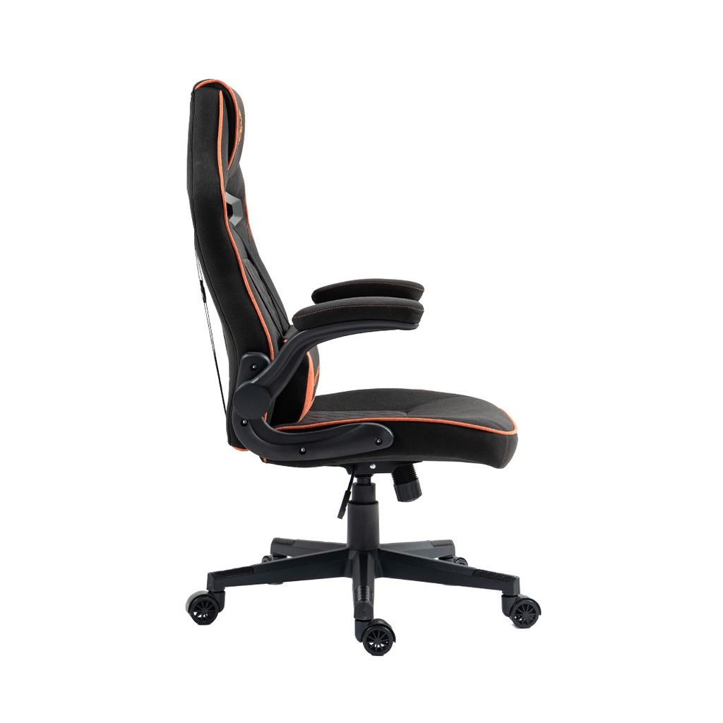 Porodo Ergonomic Gaming Chair with Flexible Headrest, Black/Orange