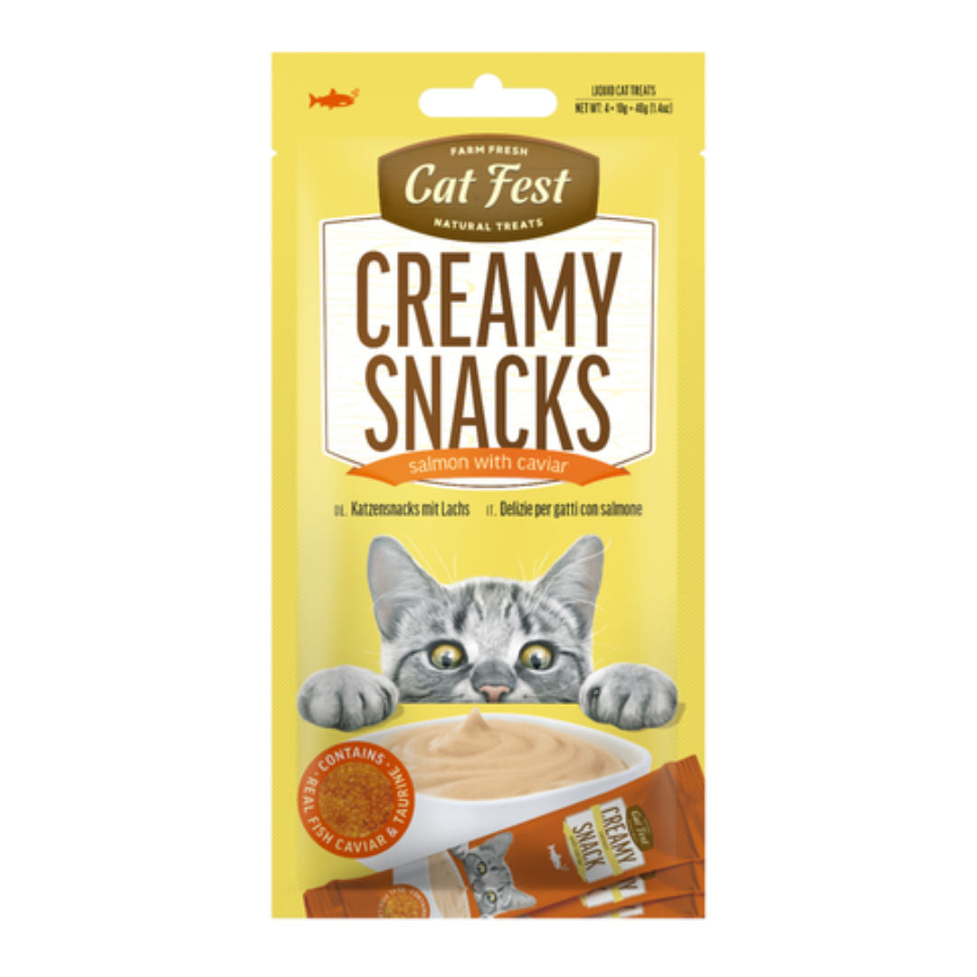 Cat Fest Creamy Snacks With Caviar 4x10gm