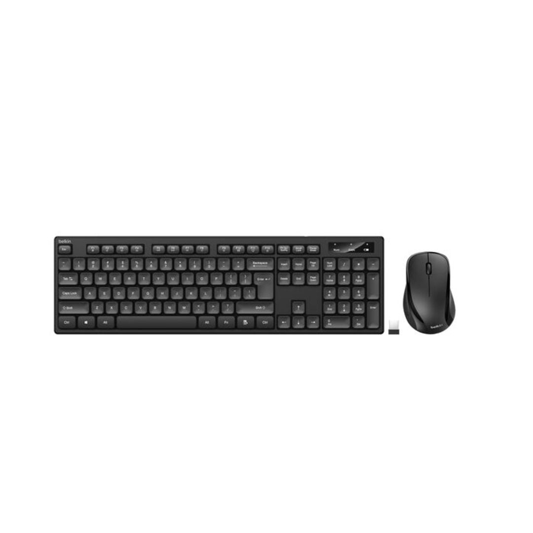 Belkin Connect Pro Wireless Keyboard and Mouse, Arabic English, Black