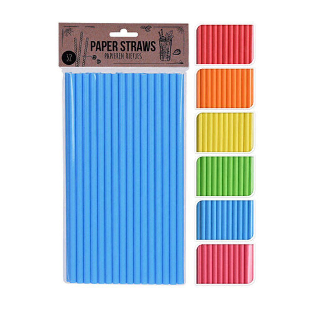 Biodegradable Paper Drinking Straws, 8mm x 240mm