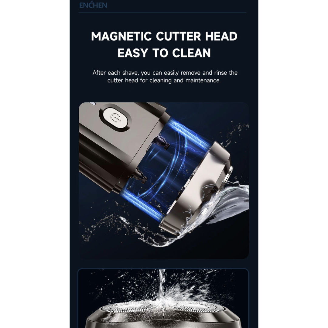 ENCHEN Mini 6 Portable Electric Shaver, 2-Direction Flex Heads, Self-Sharpening Blades, USB Type-C