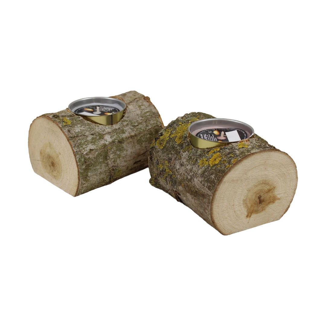 Citronella Wood Log Refill with Lemongrass Wax in 10x4.5cm Tin Cup, 8 Hrs