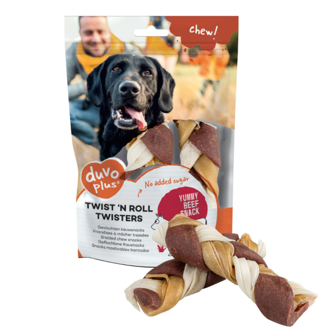 Duvo Twist'N Roll Twisters Beef, 25cm, L - 2Pieces