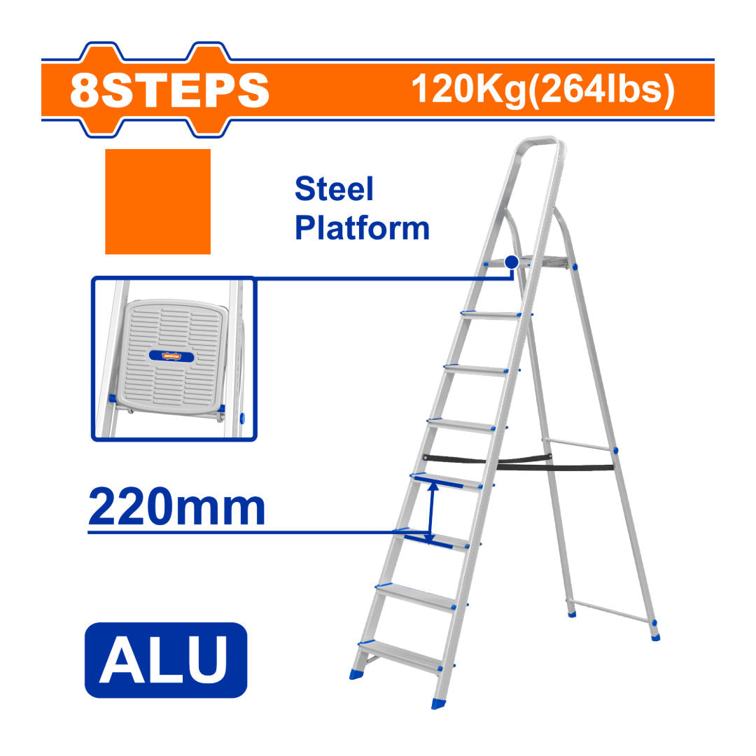 WADFOW Aluminum 6-Step Household Ladder