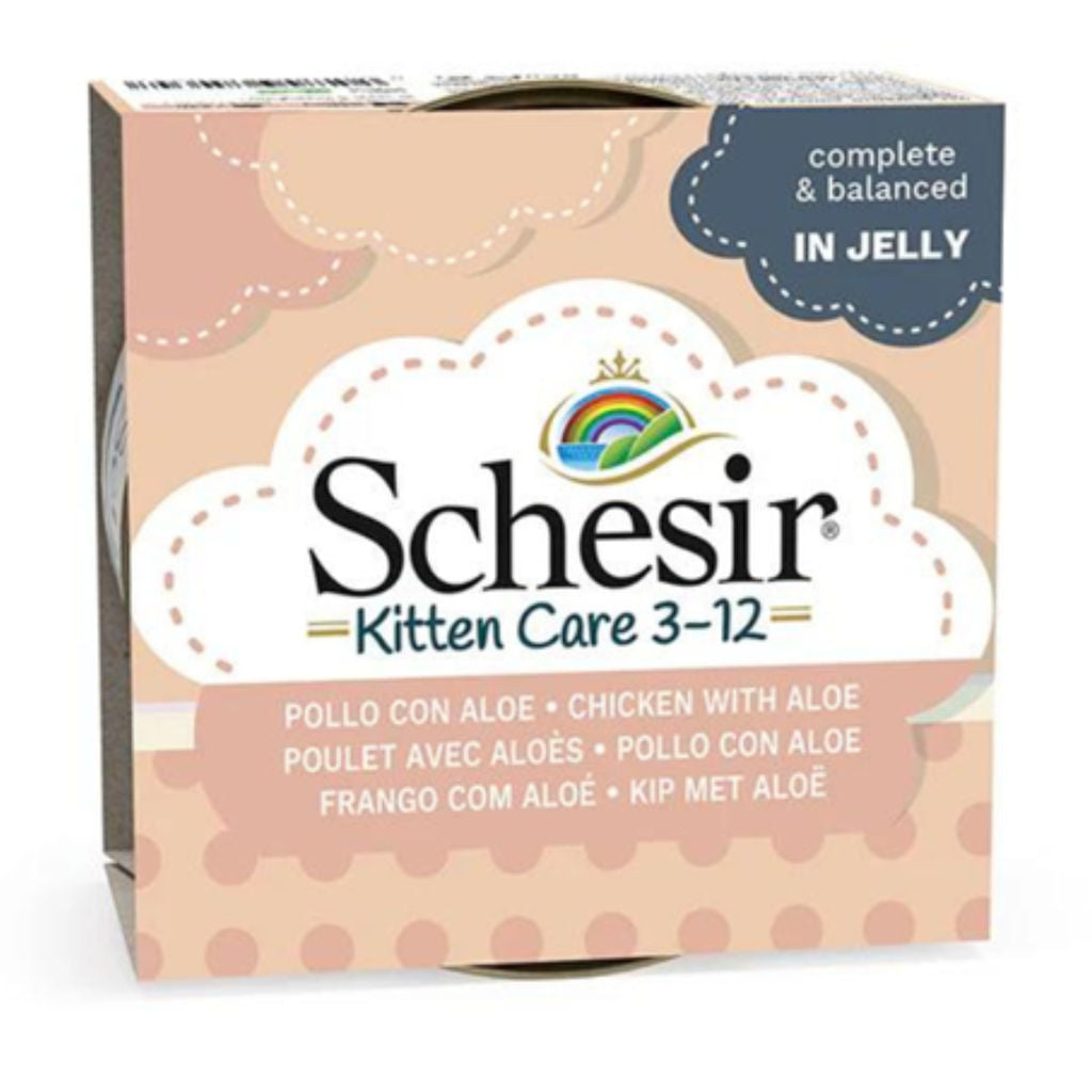 Schesir Chicken With Aloe In Jelly Kitten Wet Food, 3-12Months