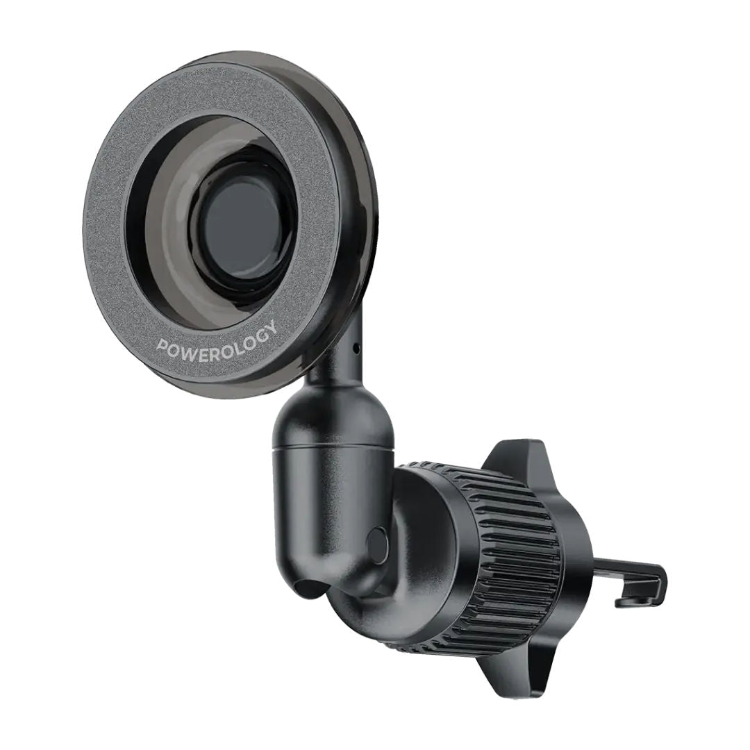 Powerology Logan 360° Rotation Head MagSafe Car Phone Holder, Black