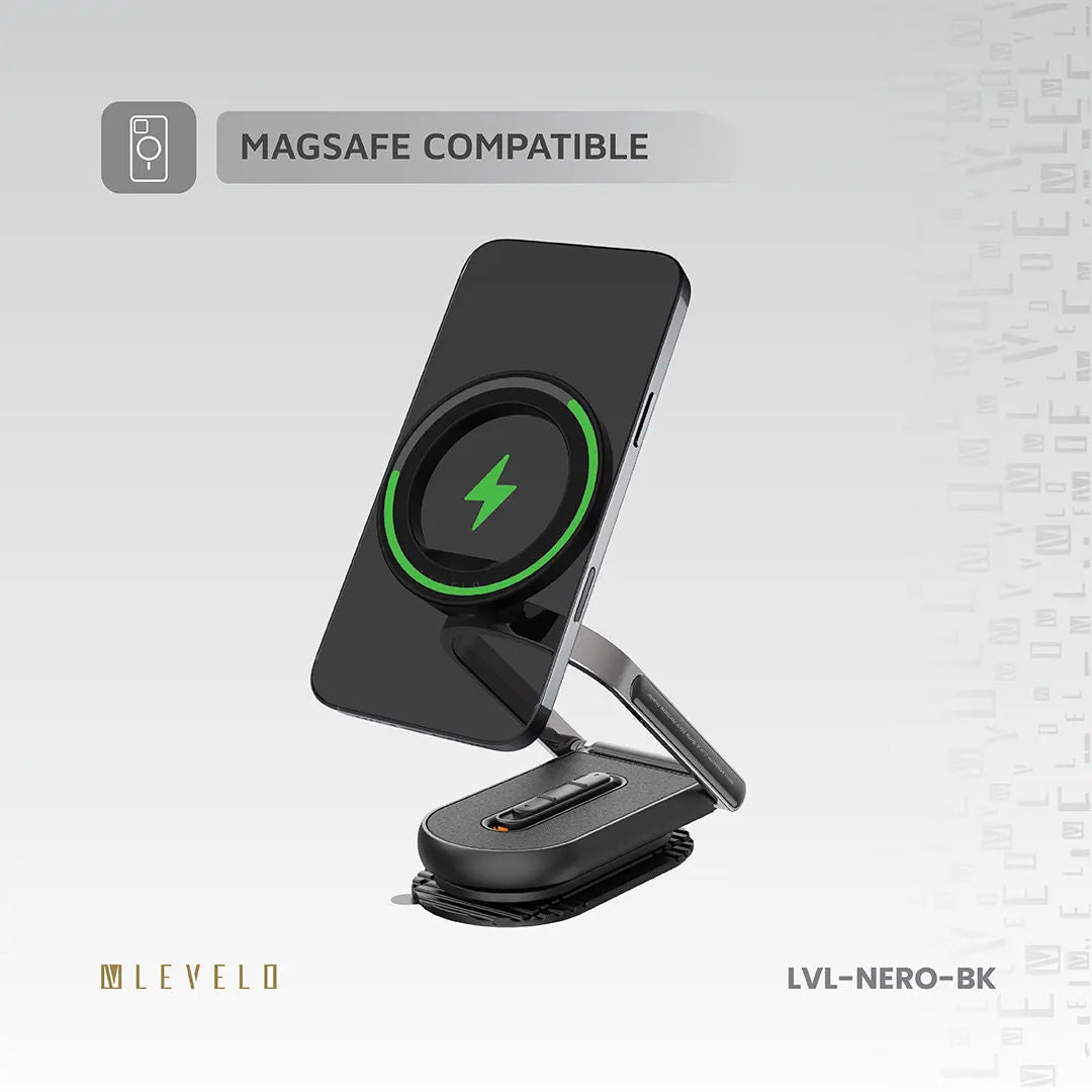 Levelo Nero MagSafe Car & Selfie Stick Portable Holder