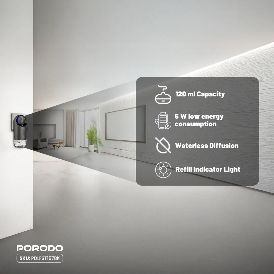 Porodo Lifestyle Wall Plug-In Essential Oil Diffuser