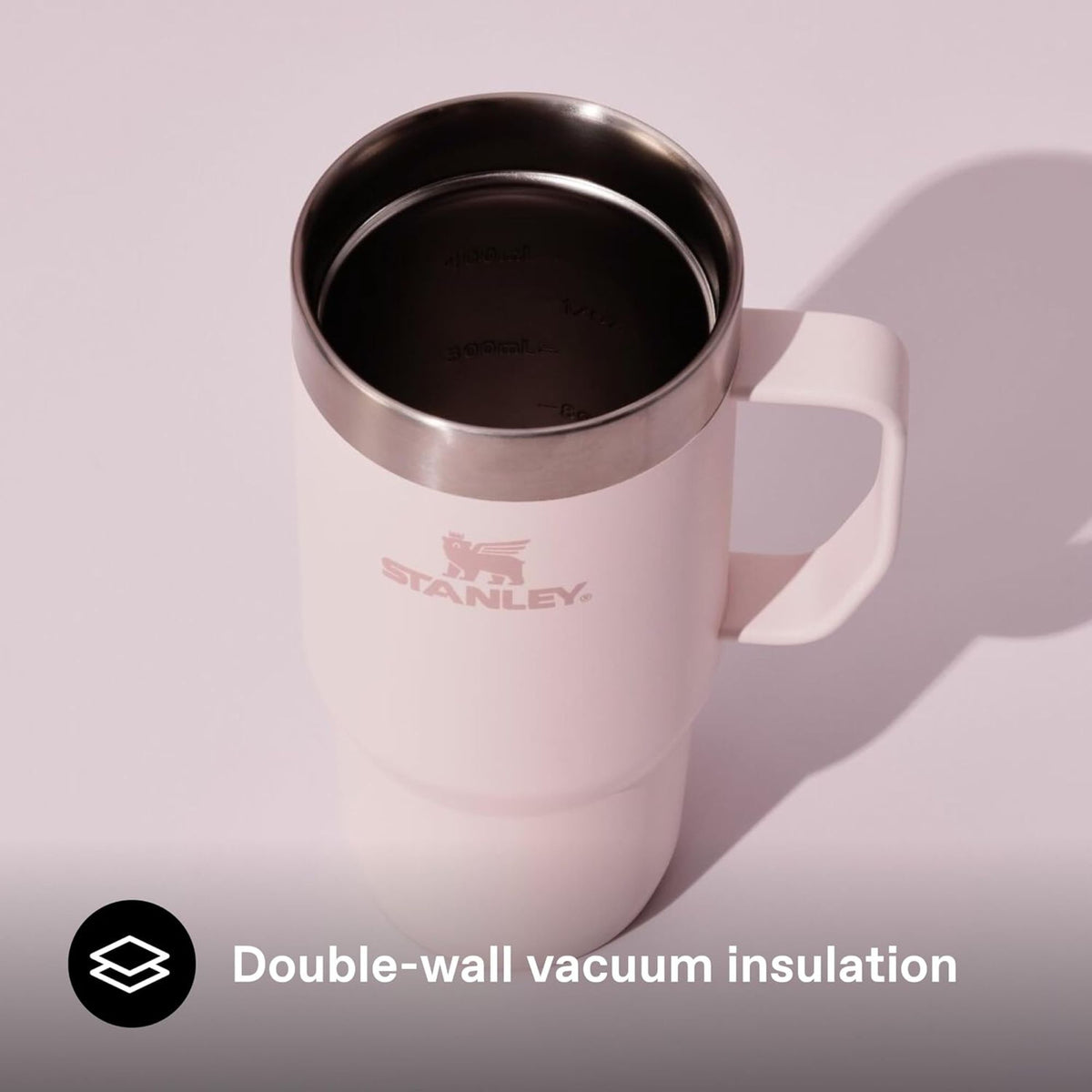 Stanley Everyday Suburban Mug, 0.47L / 16 oz Insulated Travel Mug, Rose Quartz