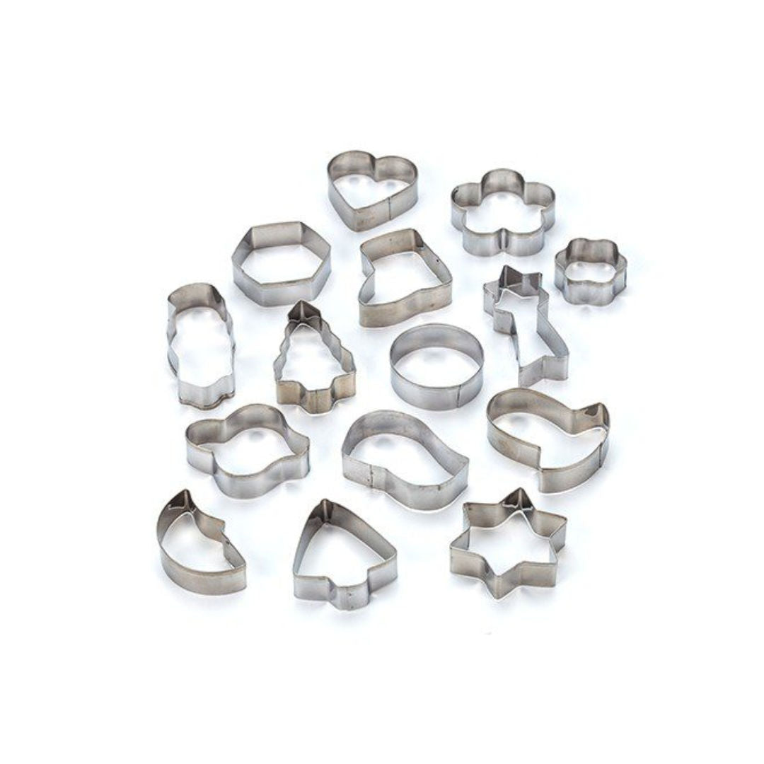 NAVA Stainless Steel Cookie Cutters Misty, Set of 15 Pcs