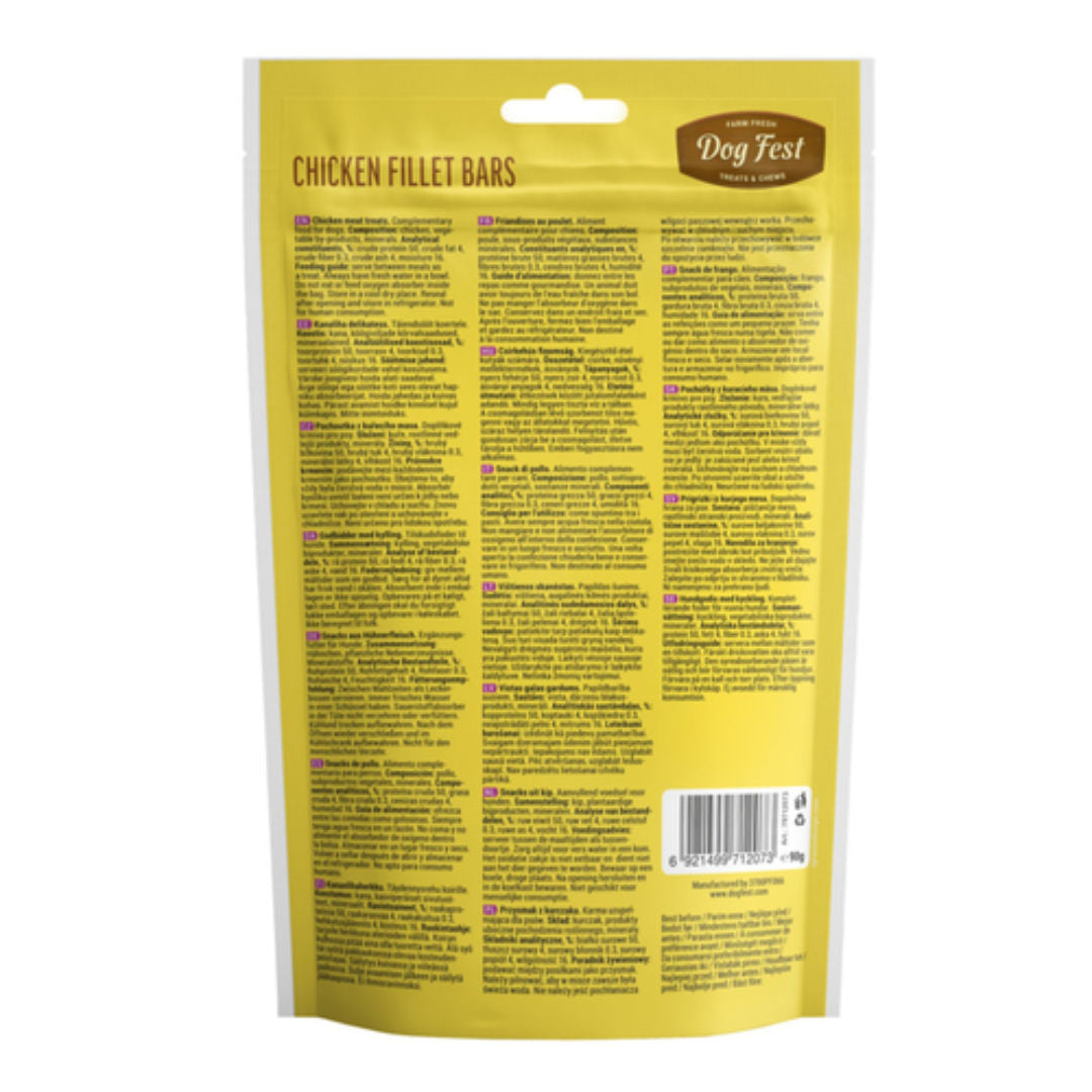 Dog Fest Chicken Fillet Bars For Adult Dogs, 90gm