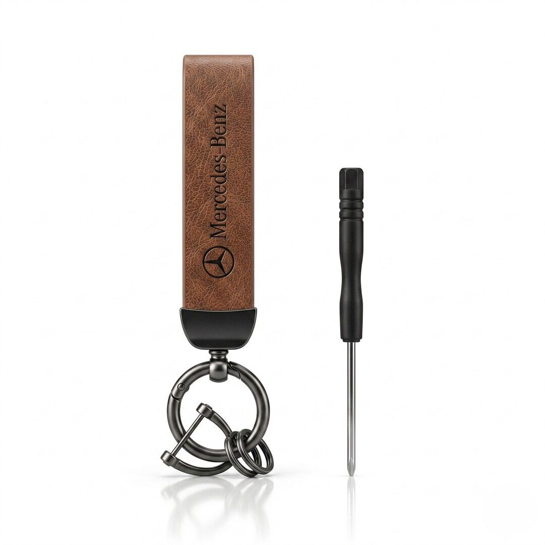 Premium Car Logo Leather Keychains