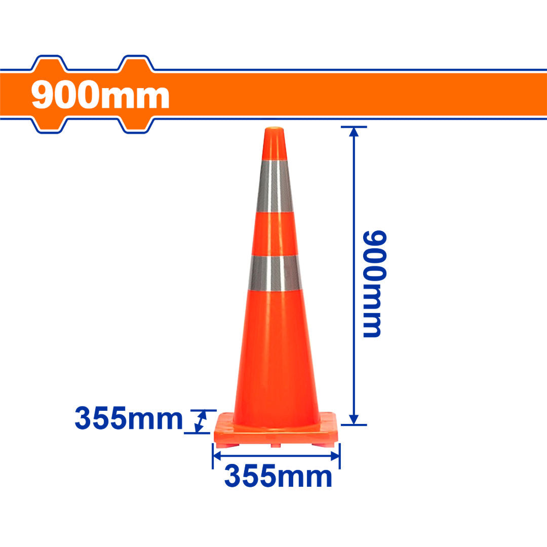 مخروط مرور WADFOW، 1 PVC، أطواق عاكسة، مخاريط أمان الطرق