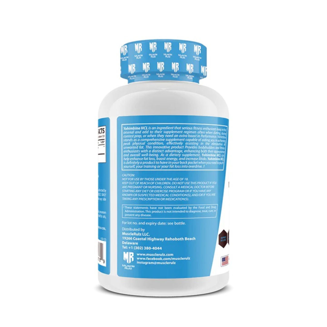Muscle Rulz Yohimbine HCL 5MG, 120 Capsules