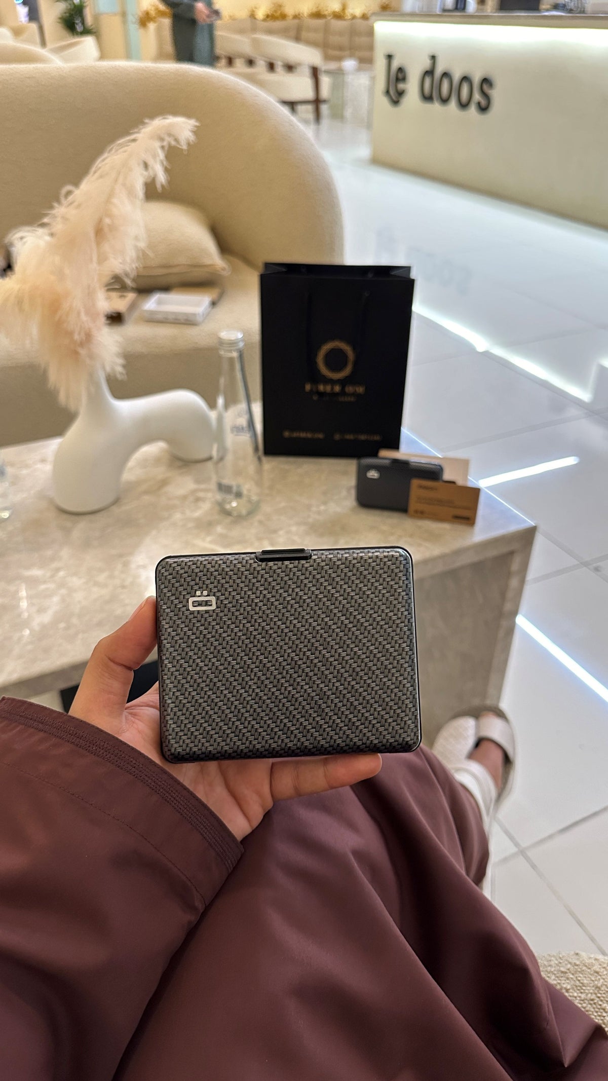 Ogon Aluminum Wallet Large Case V1, Carbon Print