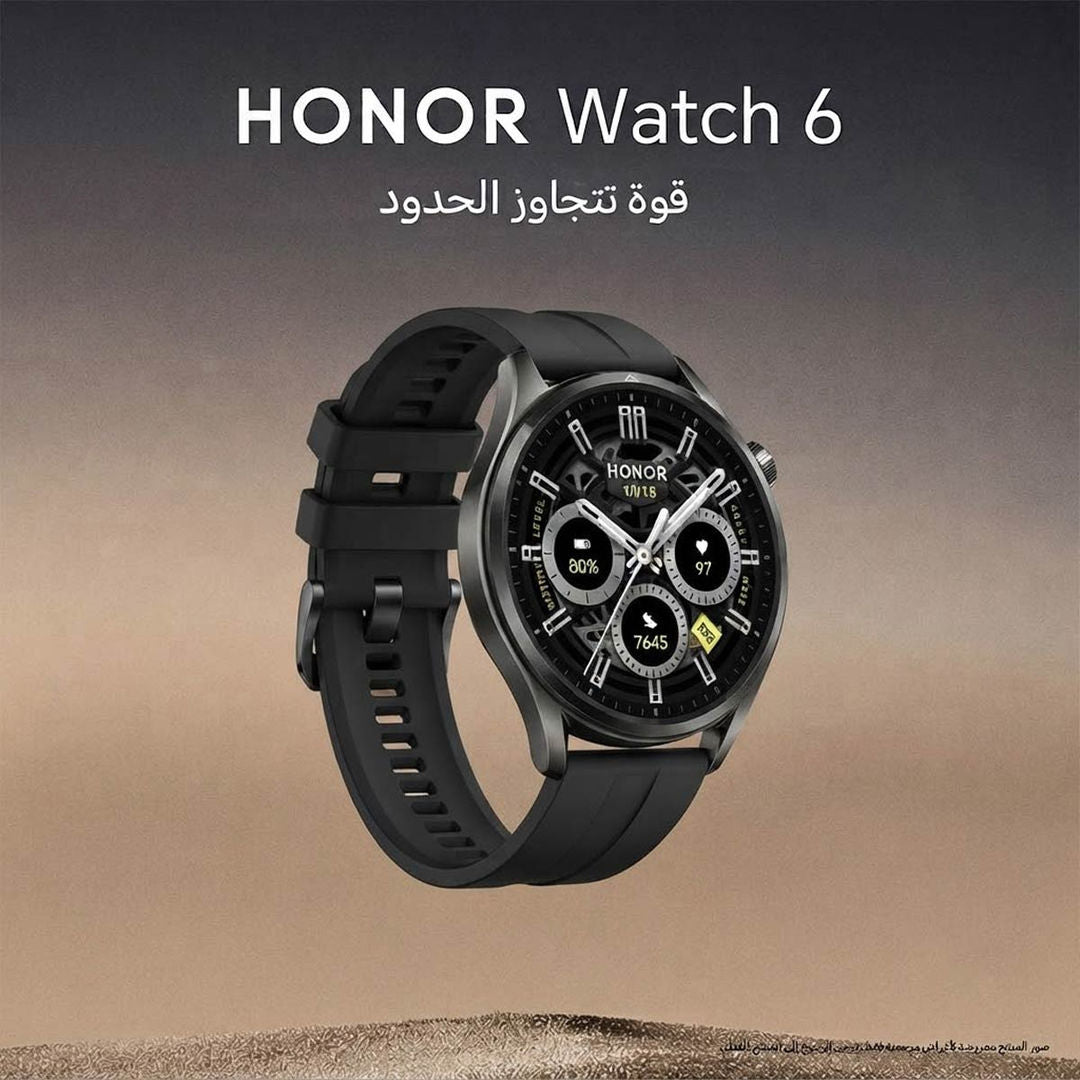 Honor Watch 6 Smartwatch, 32MB RAM, 4GB Storage, Shadow Black