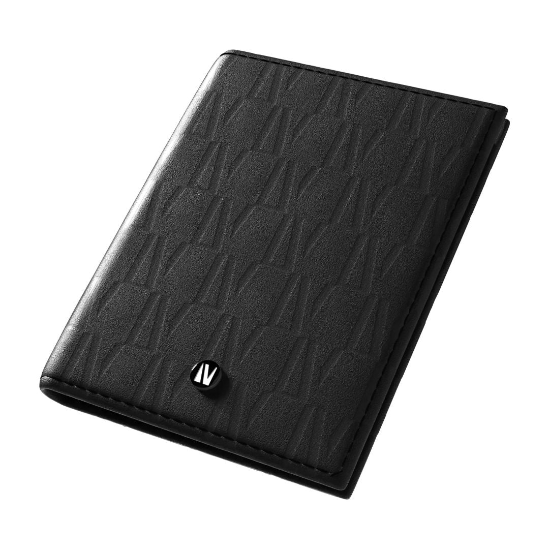 Levelo Bifold Genuine Leather With Debossed Logo Pocket Oraganizer