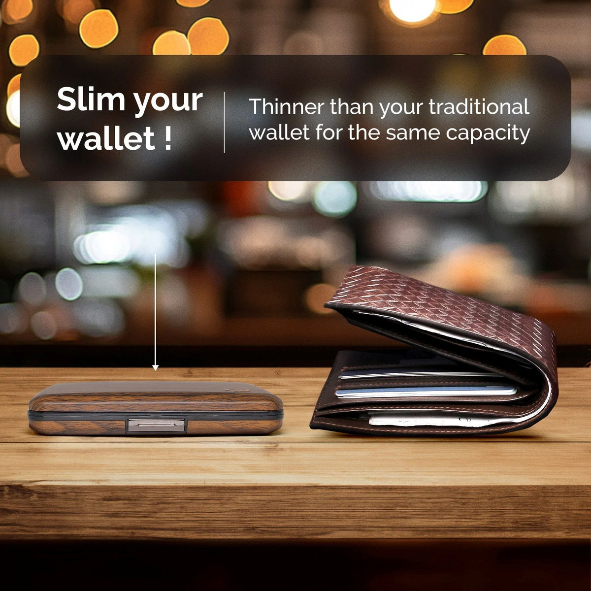 Ogon Aluminum Wallet Large Case V2, Sequoia Effect