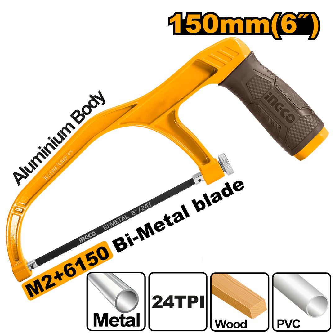 INGCO Mini Hacksaw Frame, 150mm, Aluminum