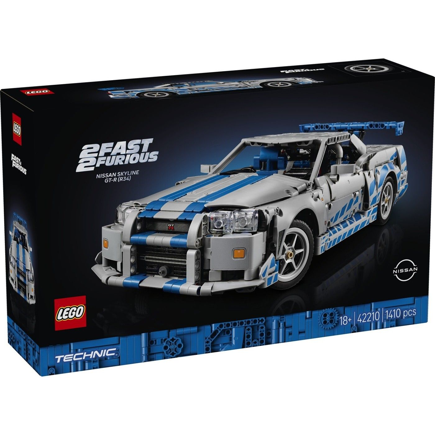 مجموعة بناء سيارة نيسان سكايلاين GT-R من سلسلة «2 Fast 2 Furious» من LEGO Technic