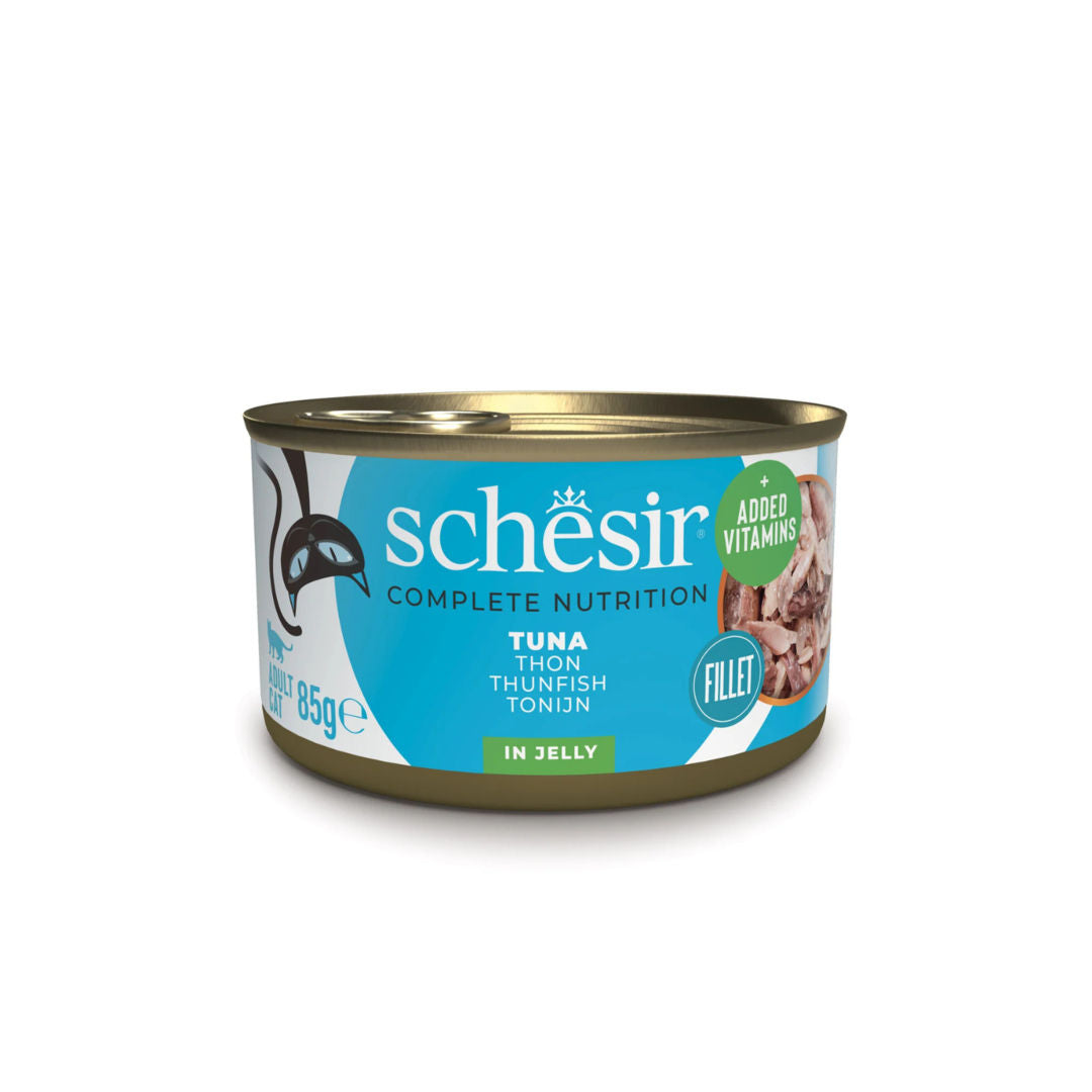 Schesir Complete & Balanced Nutrition Wet Cat Food in Jelly Can, 85g