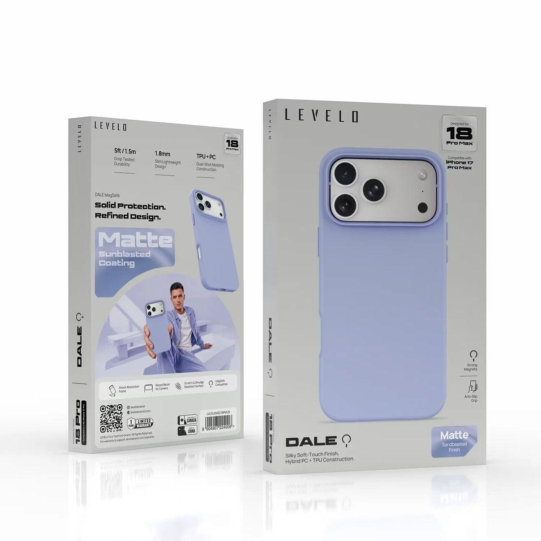 Levelo Dale MagSafe TPU + PC Solid Case for iPhone 18 Pro / 18 Pro Max, Blue